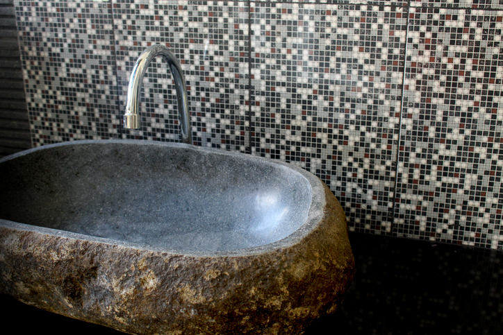 Water tap made of stone
